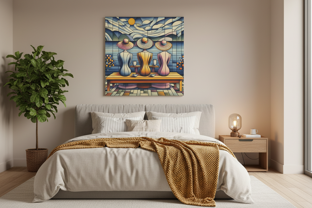 Ladies Facing the Sea Canvas Bedroom
