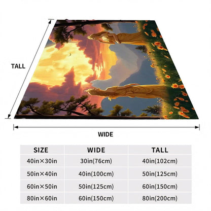 Ladies of the Moon 300 GSM Flannel Throw Blanket (Made in USA) - Gregg Acini Adoree Designs - Blanket