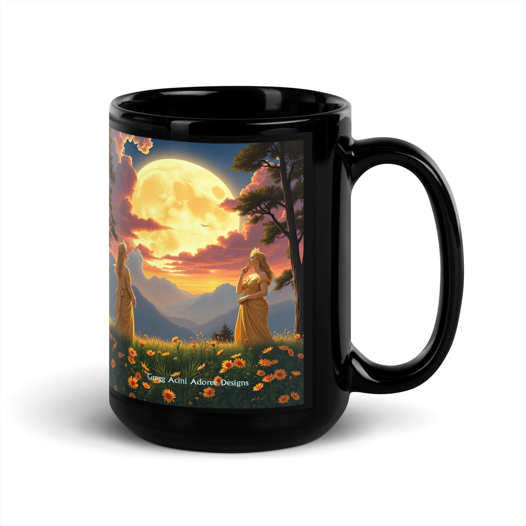 Ladies of the Moon Black Glossy Mug - Gregg Acini Adoree Designs - Mug