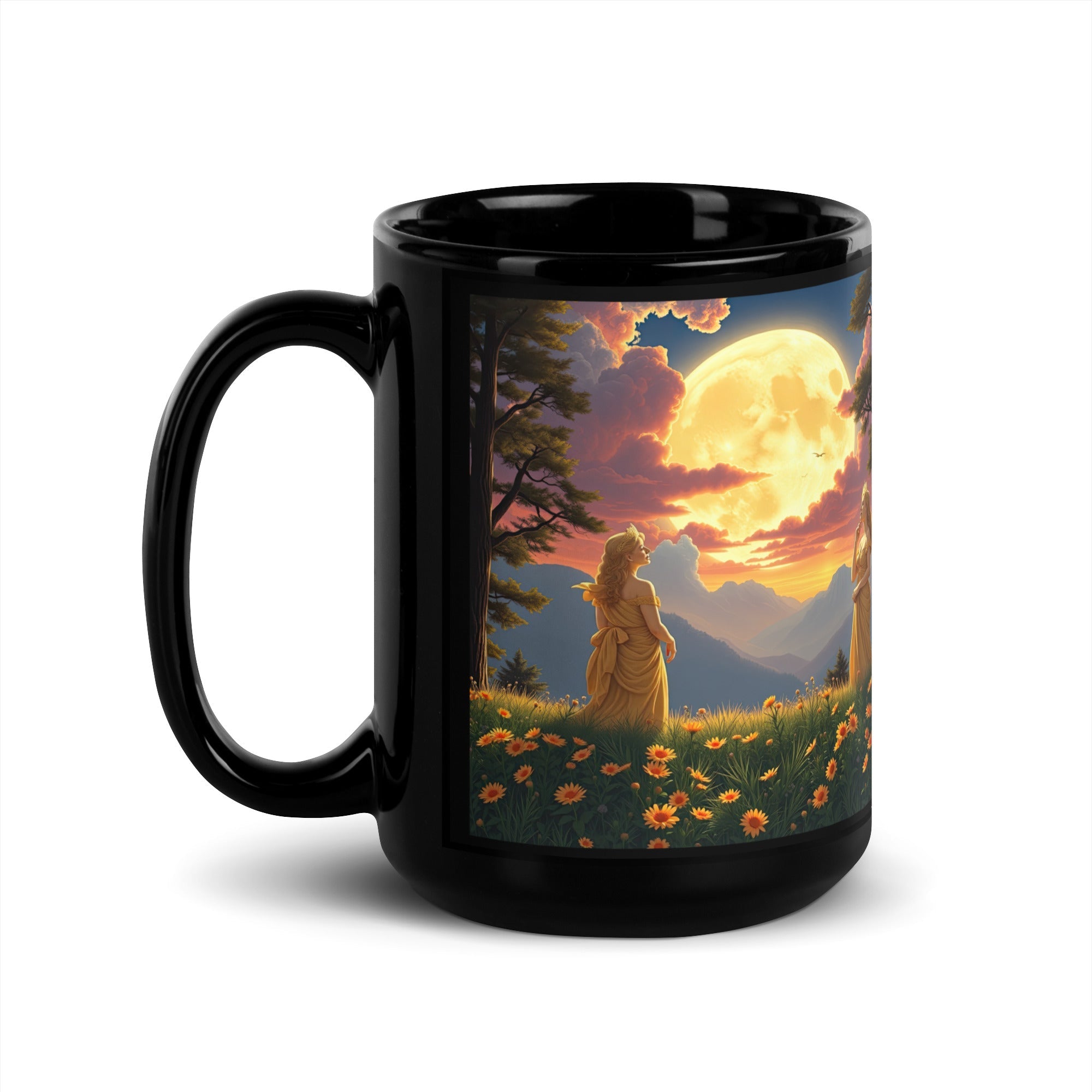 Ladies of the Moon Black Glossy Mug - Gregg Acini Adoree Designs - Mug
