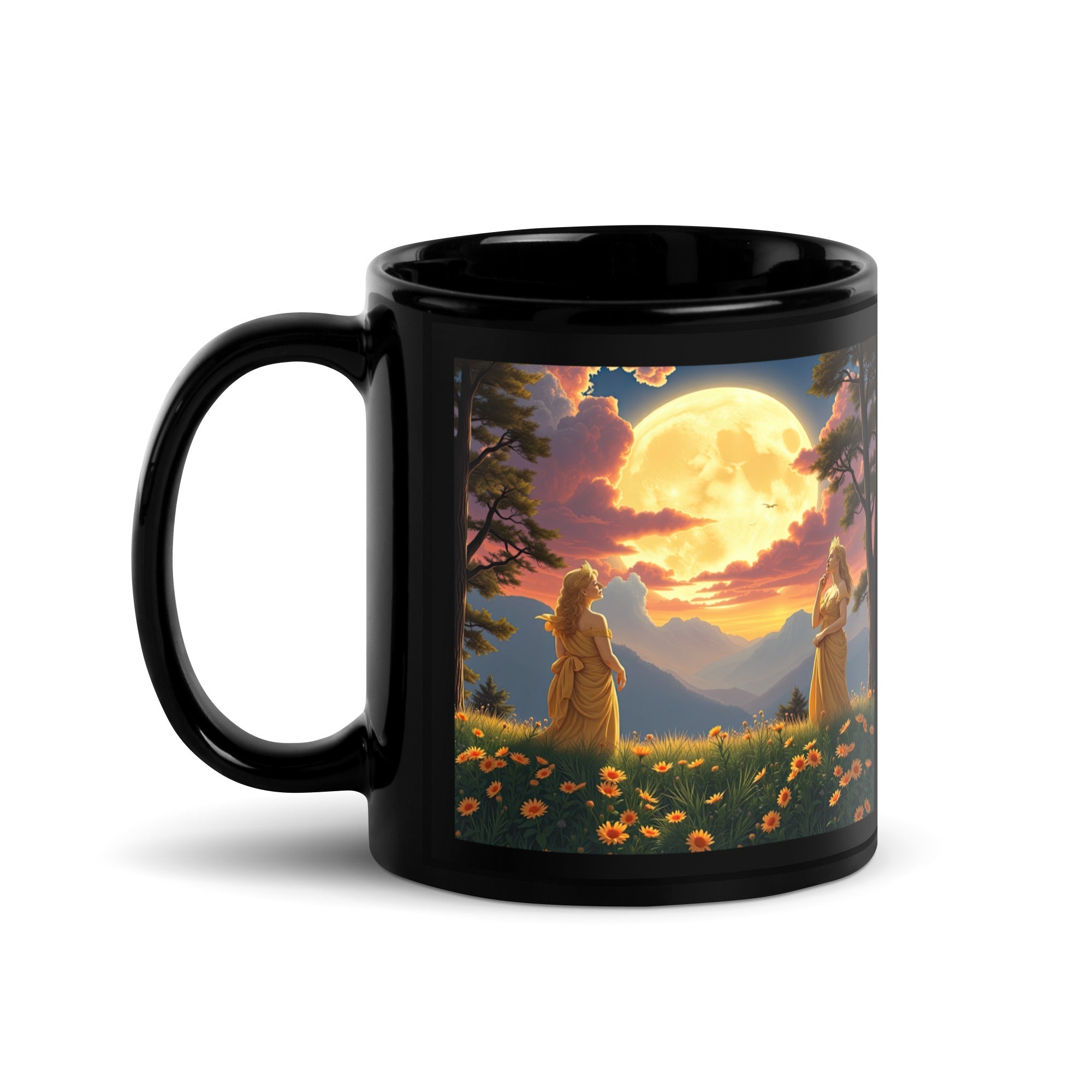 Ladies of the Moon Black Glossy Mug - Gregg Acini Adoree Designs - Mug