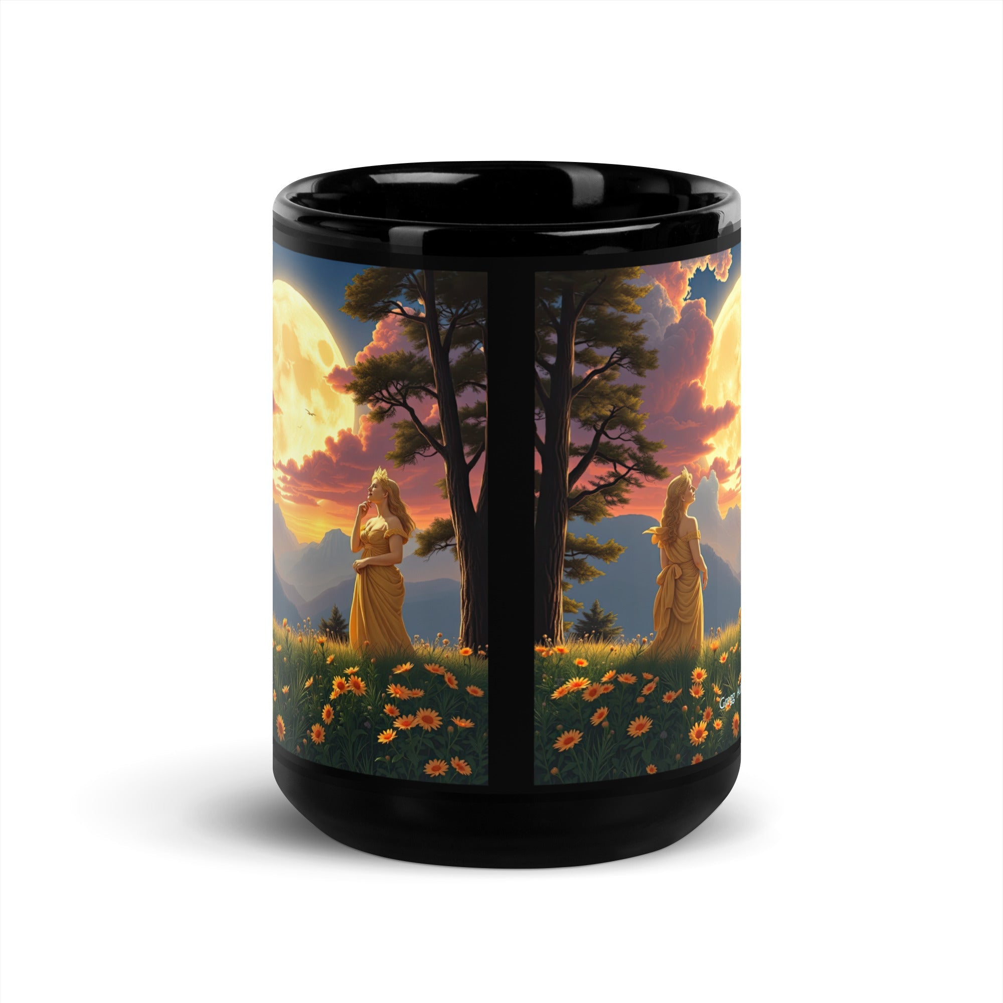 Ladies of the Moon Black Glossy Mug - Gregg Acini Adoree Designs - Mug