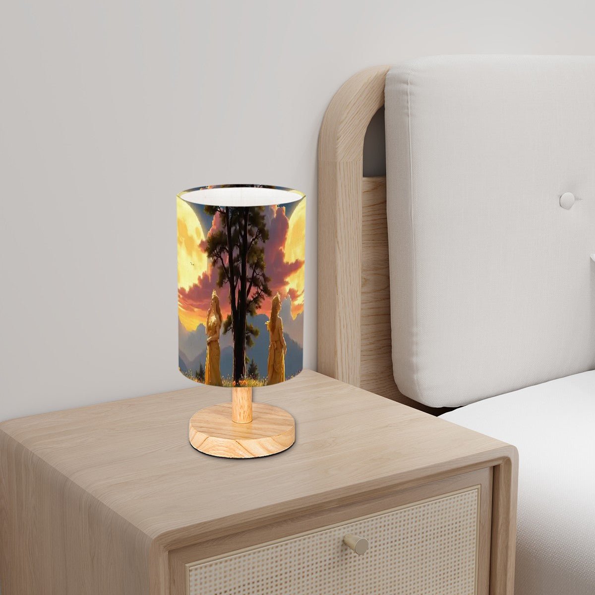 Ladies of the Moon Cylindrical Table Lamp - Gregg Acini Adoree Designs - Lamp