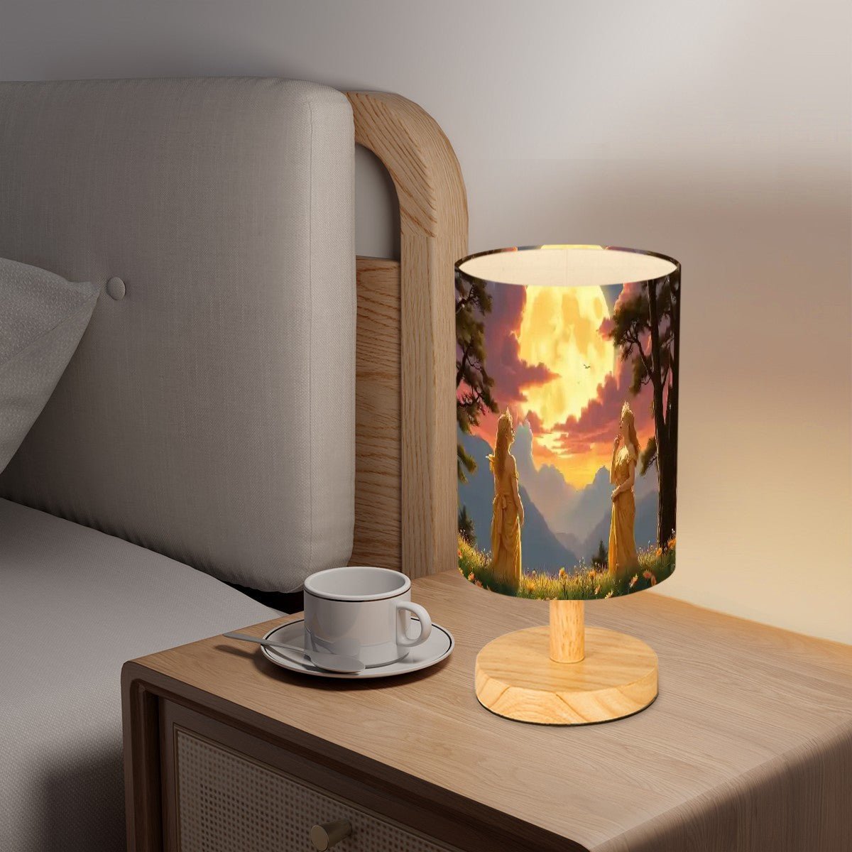 Ladies of the Moon Cylindrical Table Lamp - Gregg Acini Adoree Designs - Lamp