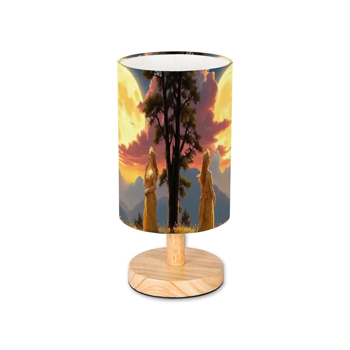 Ladies of the Moon Cylindrical Table Lamp - Gregg Acini Adoree Designs - Lamp