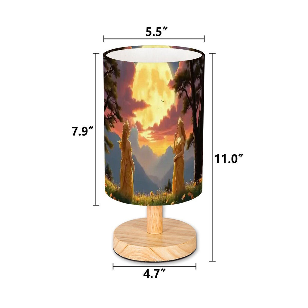 Ladies of the Moon Cylindrical Table Lamp - Gregg Acini Adoree Designs - Lamp