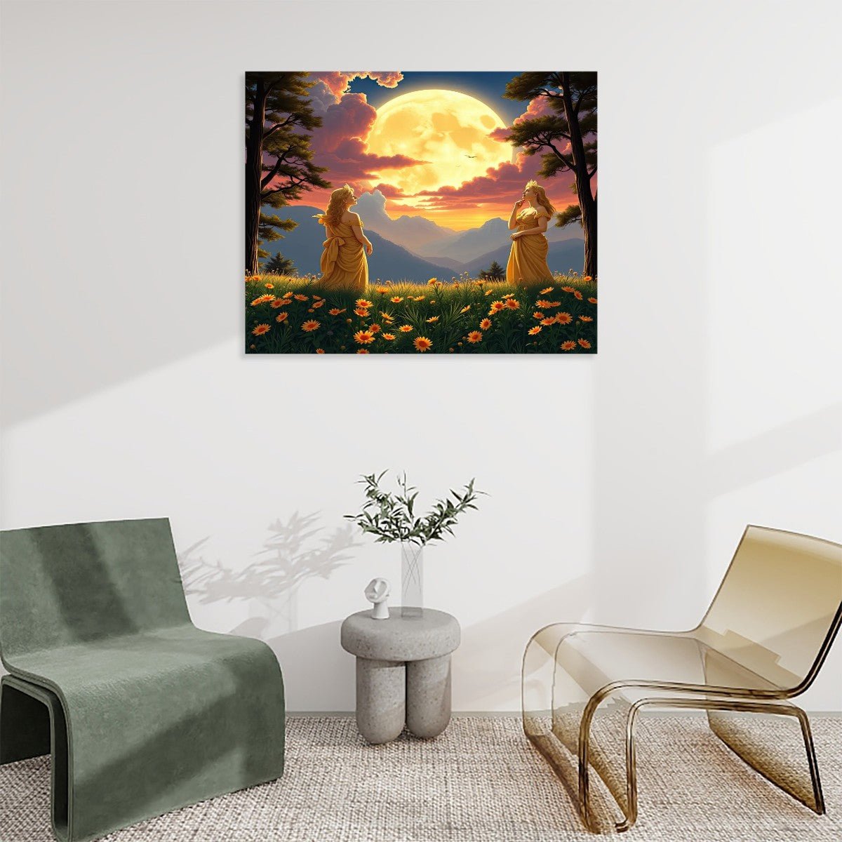 Ladies of the Moon Frameless Paint by Numbers Kit for Adults (Horizontal) - Gregg Acini Adoree Designs - Paint by Numbers