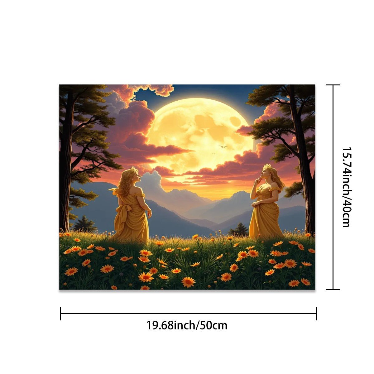 Ladies of the Moon Frameless Paint by Numbers Kit for Adults (Horizontal) - Gregg Acini Adoree Designs - Paint by Numbers