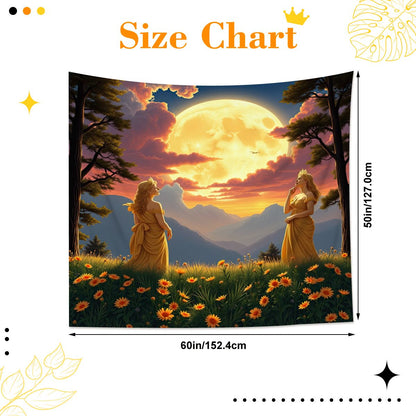Ladies of the Moon Lightweight Wall Tapestry (Fabric Wall Hanging - USA) - Gregg Acini Adoree Designs - Wall Coverings