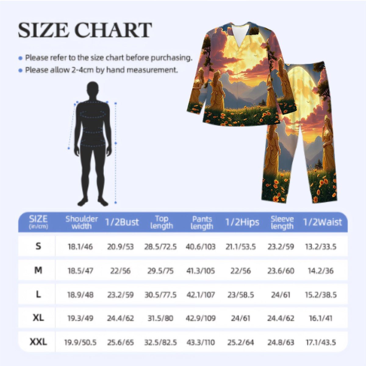 Ladies of the Moon Long Sleeved Pajamas for Men Set - Gregg Acini Adoree Designs - Men's Pajamas