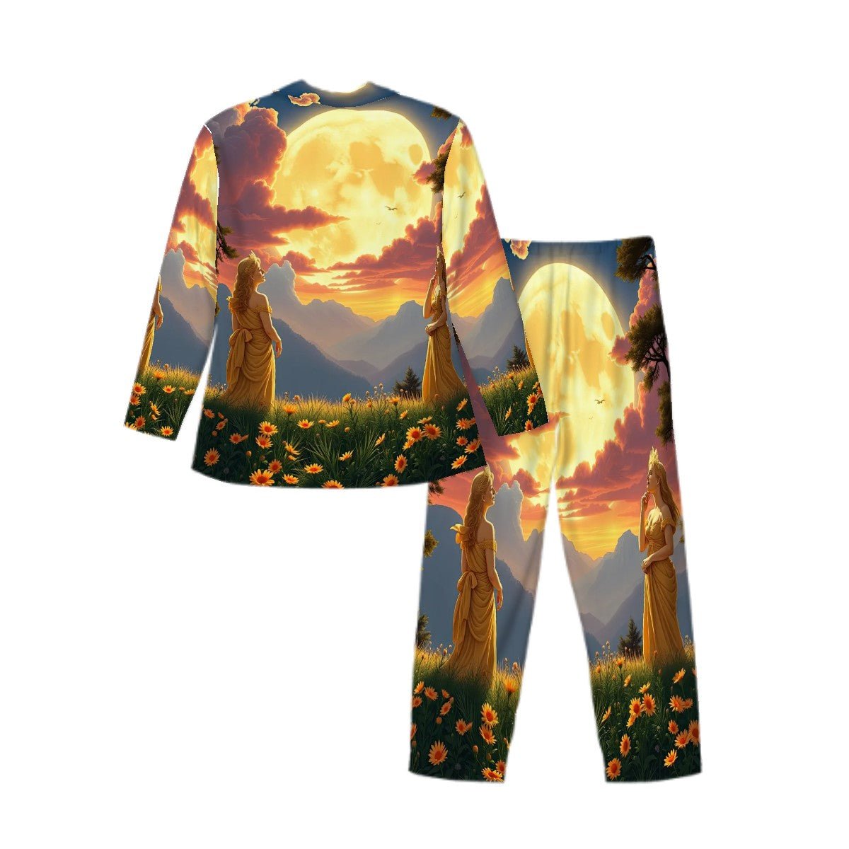 Ladies of the Moon Long Sleeved Pajamas for Men Set - Gregg Acini Adoree Designs - Men's Pajamas