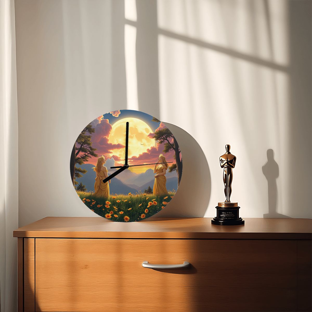 Ladies of the Moon MDF Wall Clock (Made in USA) - Gregg Acini Adoree Designs - Wall Clock