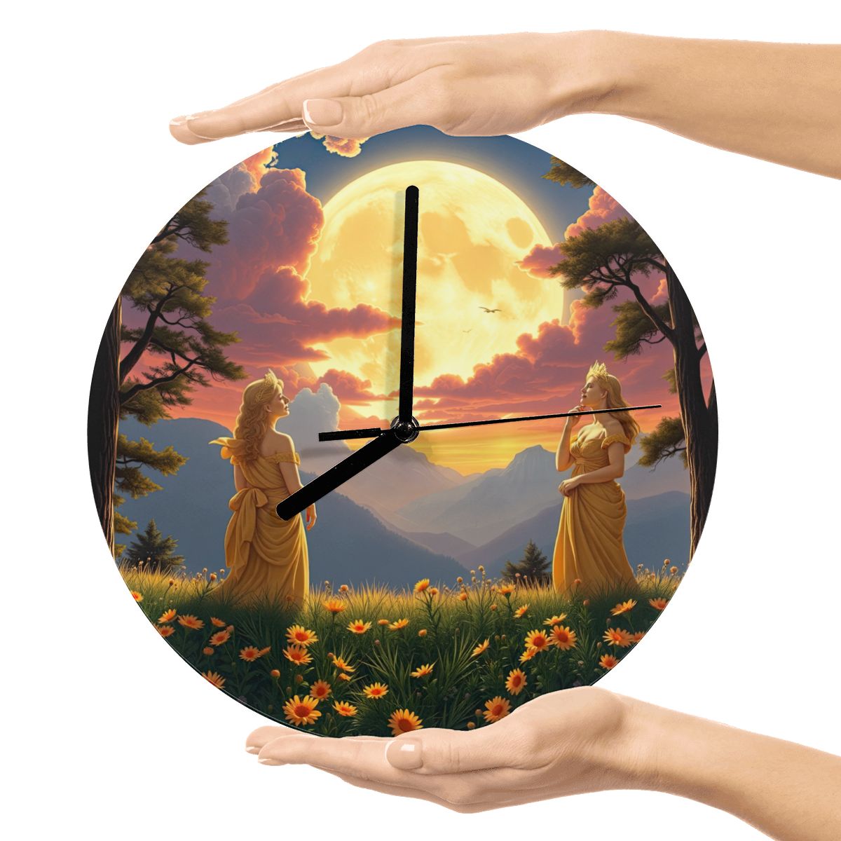 Ladies of the Moon MDF Wall Clock (Made in USA) - Gregg Acini Adoree Designs - Wall Clock
