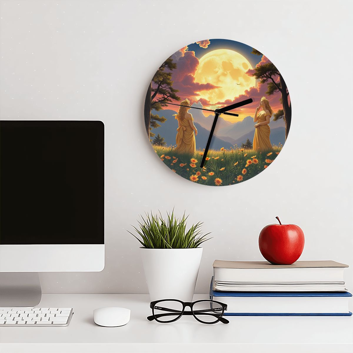 Ladies of the Moon MDF Wall Clock (Made in USA) - Gregg Acini Adoree Designs - Wall Clock