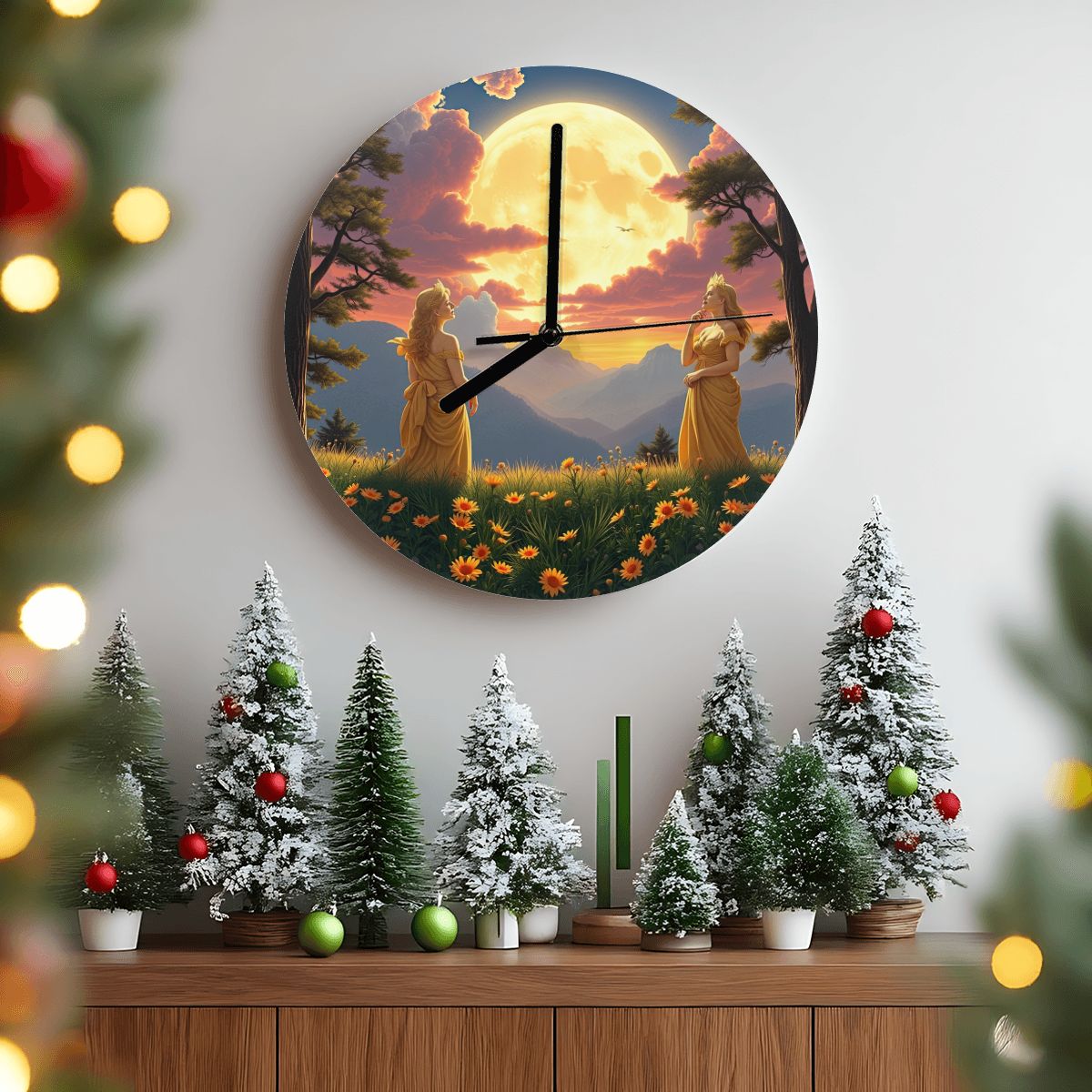 Ladies of the Moon MDF Wall Clock (Made in USA) - Gregg Acini Adoree Designs - Wall Clock