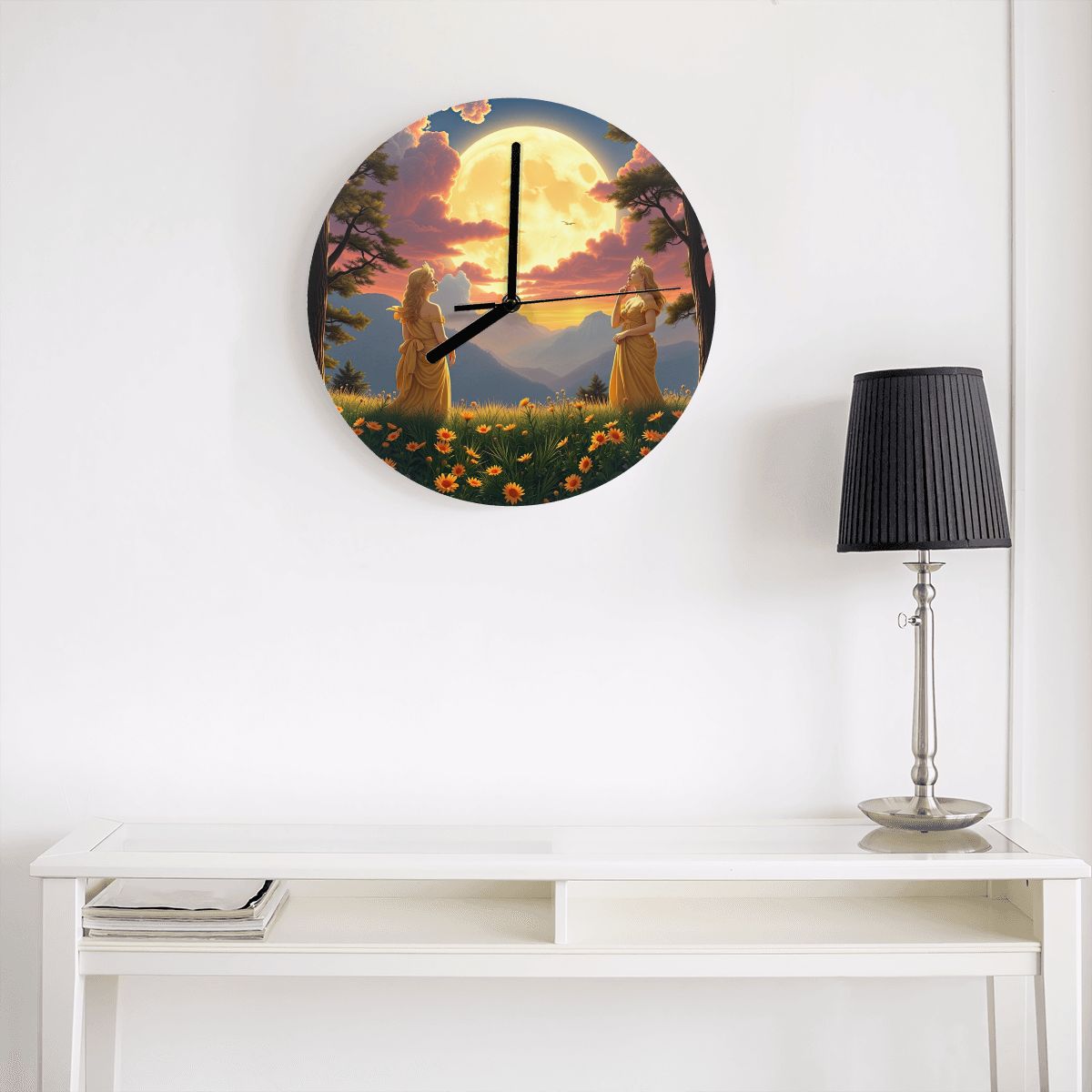 Ladies of the Moon MDF Wall Clock (Made in USA) - Gregg Acini Adoree Designs - Wall Clock