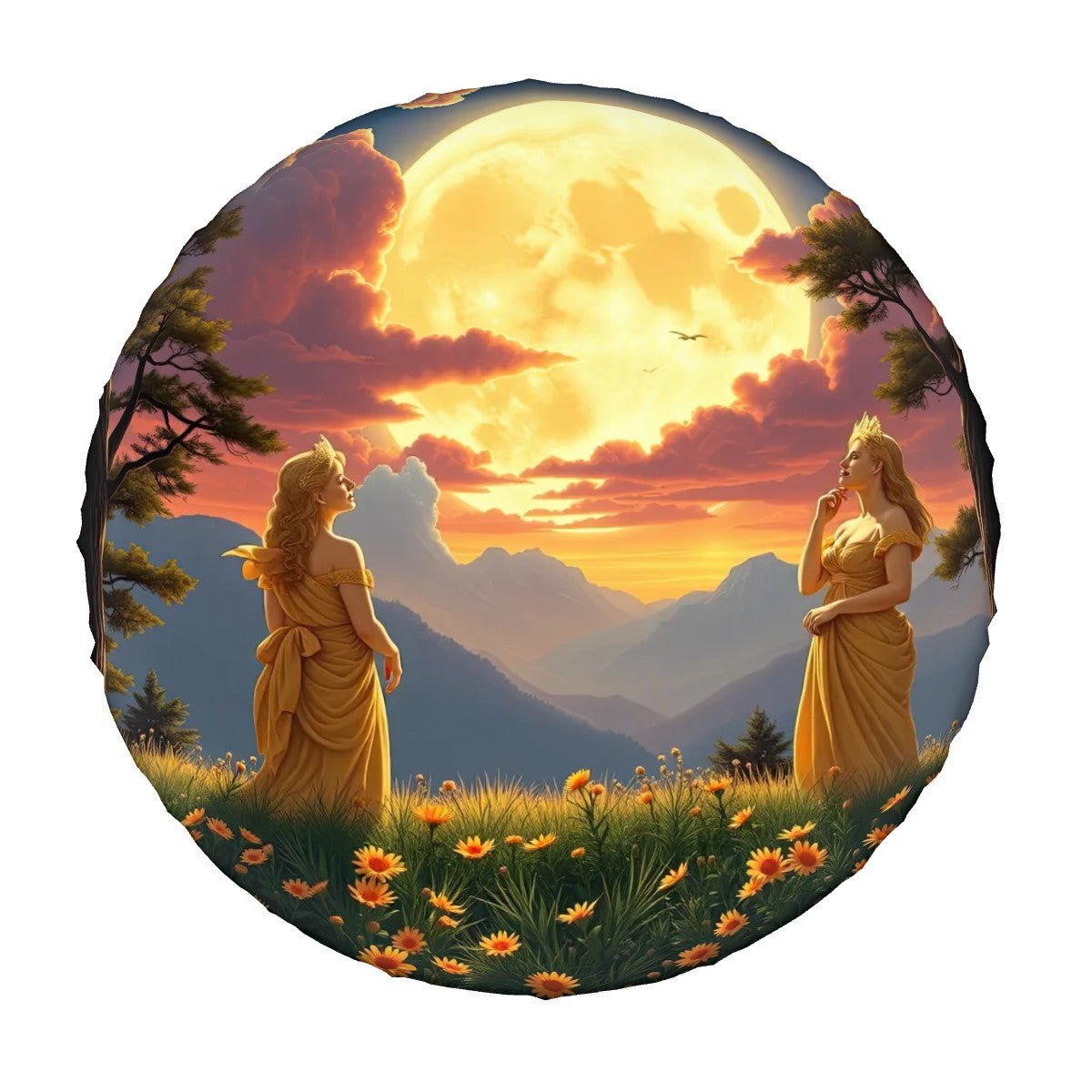 Ladies of the Moon - Thickened Spare Tire Cover - Gregg Acini Adoree Designs - Spare Tire Cover