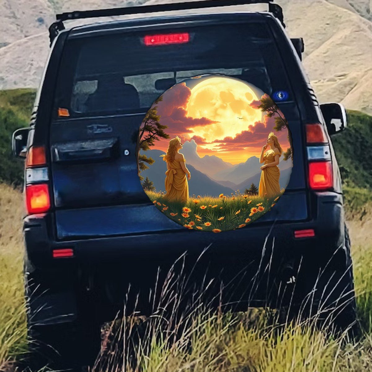 Ladies of the Moon - Thickened Spare Tire Cover - Gregg Acini Adoree Designs - Spare Tire Cover