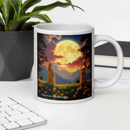 Ladies of the Moon White glossy mug - Gregg Acini Adoree Designs - Mug