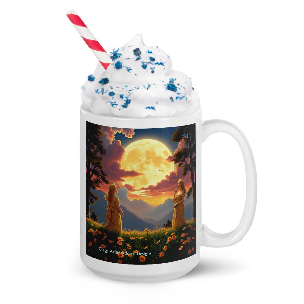 Ladies of the Moon White glossy mug - Gregg Acini Adoree Designs - Mug
