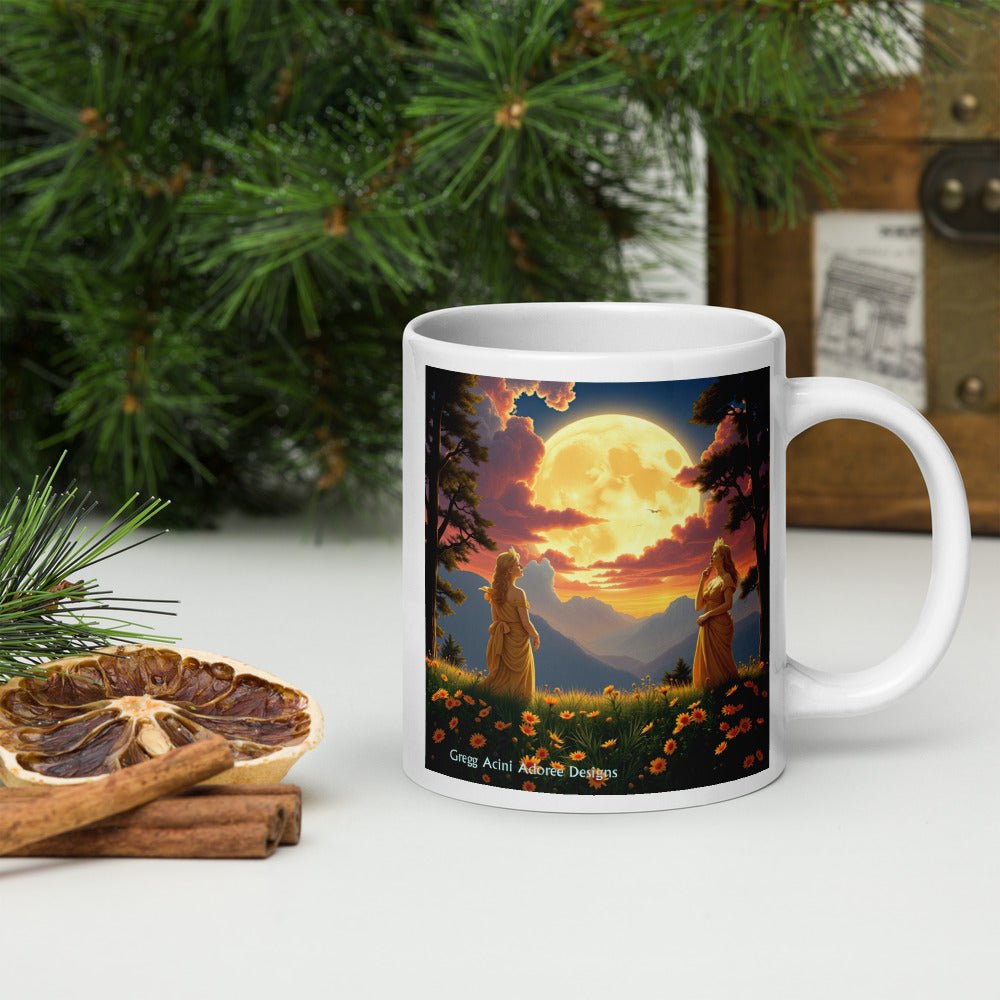 Ladies of the Moon White glossy mug - Gregg Acini Adoree Designs - Mug