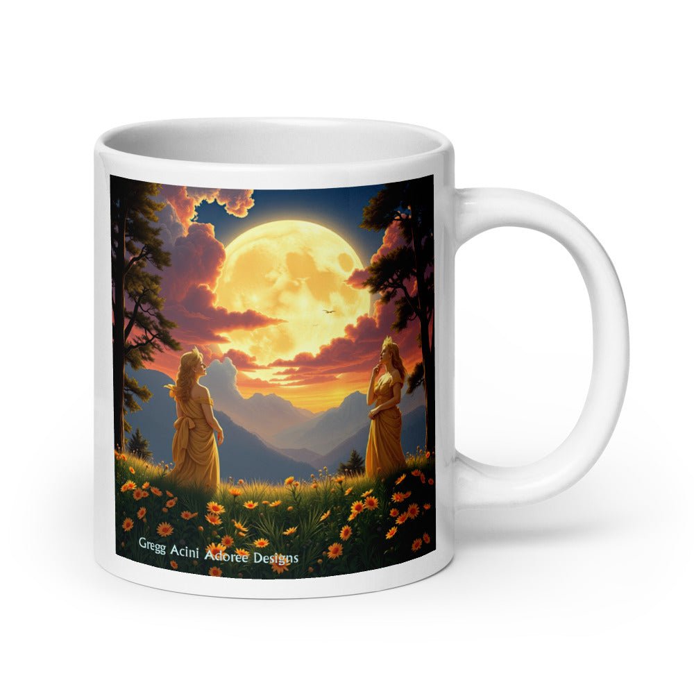 Ladies of the Moon White glossy mug - Gregg Acini Adoree Designs - Mug