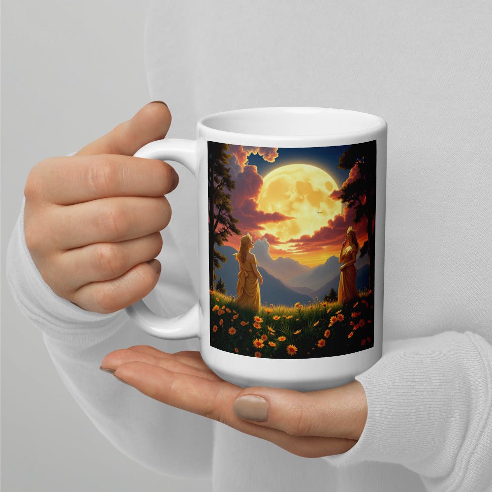 Ladies of the Moon White glossy mug - Gregg Acini Adoree Designs - Mug