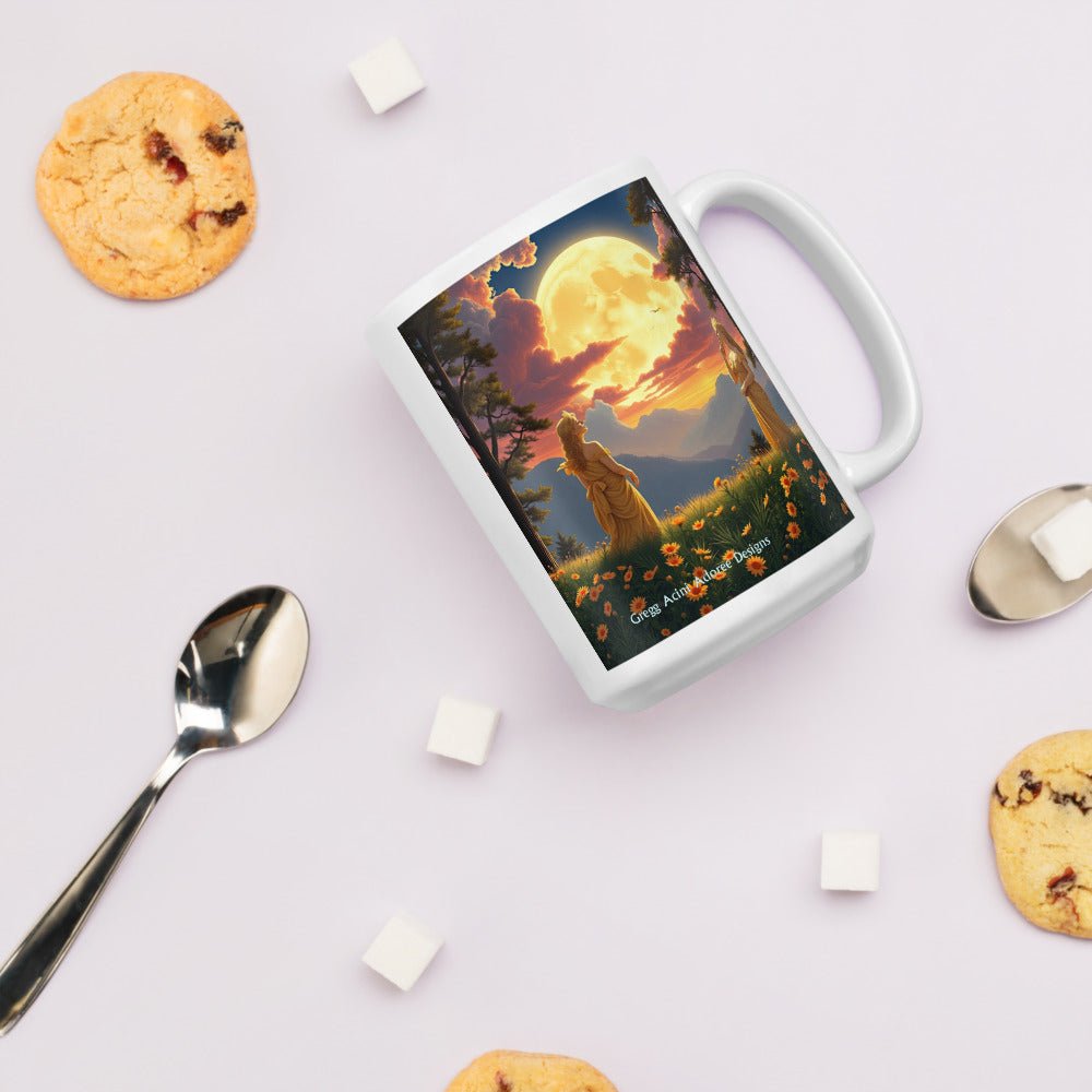 Ladies of the Moon White glossy mug - Gregg Acini Adoree Designs - Mug