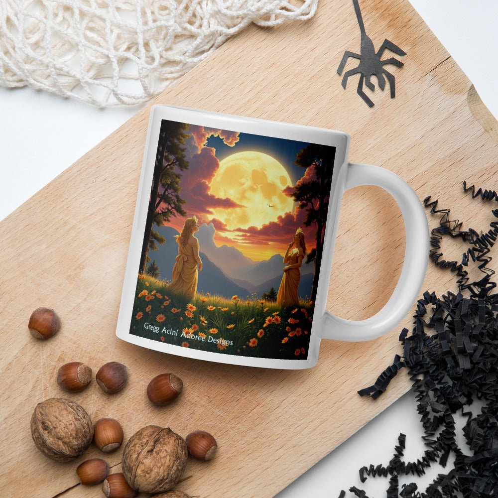 Ladies of the Moon White glossy mug - Gregg Acini Adoree Designs - Mug