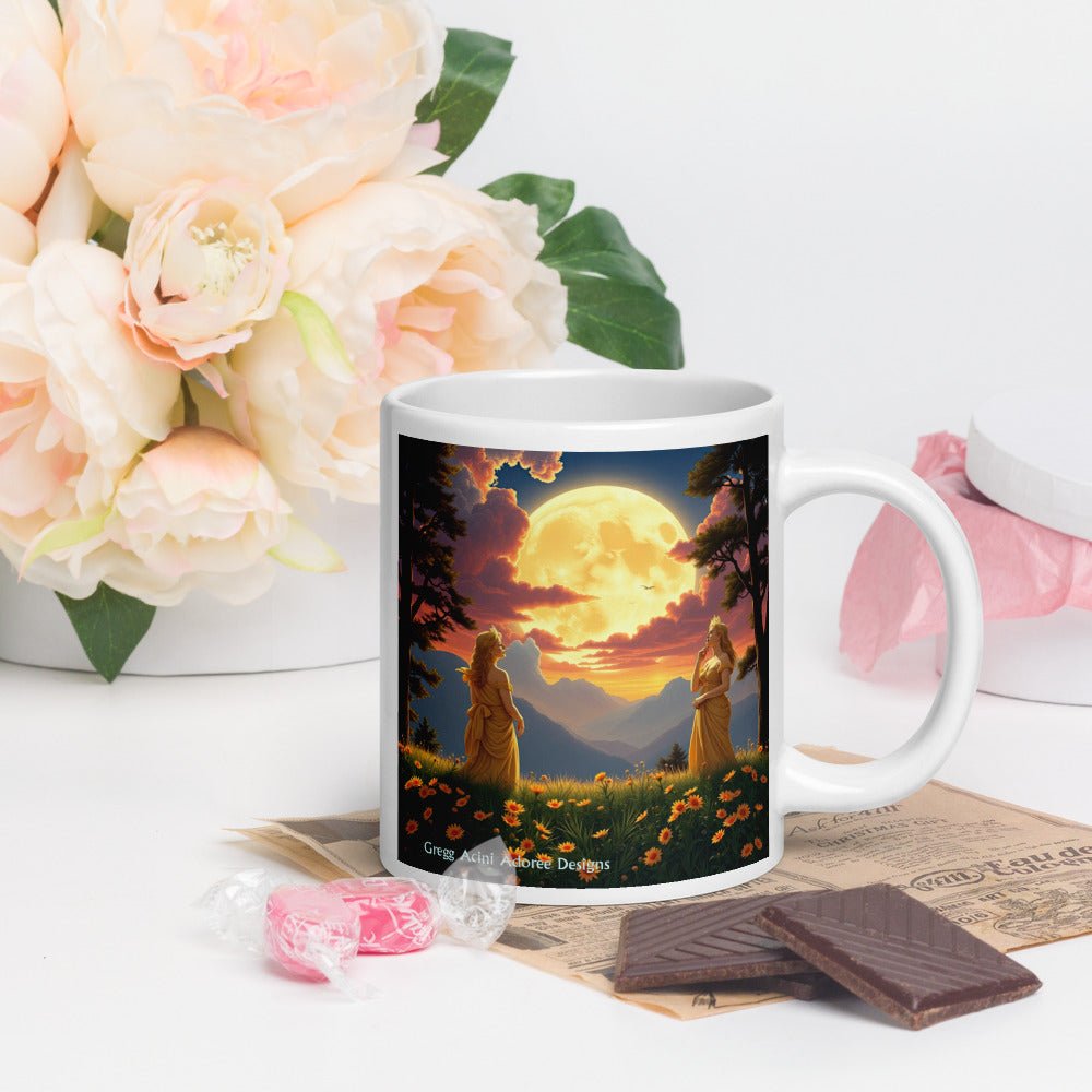 Ladies of the Moon White glossy mug - Gregg Acini Adoree Designs - Mug