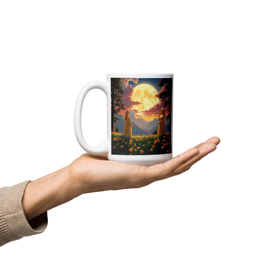 Ladies of the Moon White glossy mug - Gregg Acini Adoree Designs - Mug