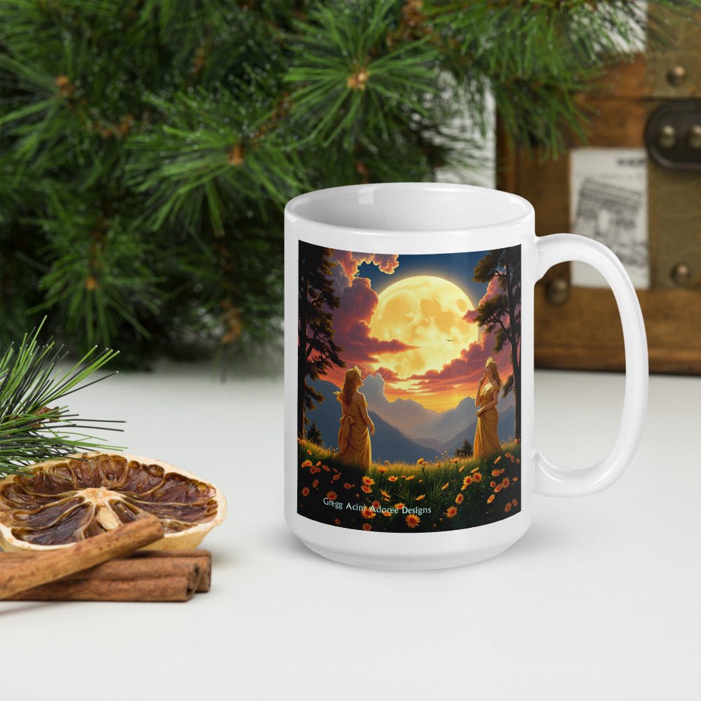 Ladies of the Moon White glossy mug - Gregg Acini Adoree Designs - Mug