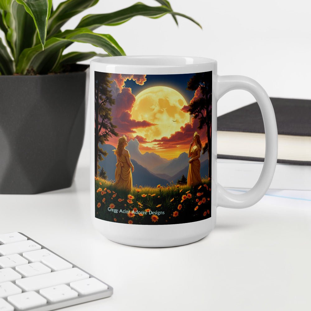 Ladies of the Moon White glossy mug - Gregg Acini Adoree Designs - Mug