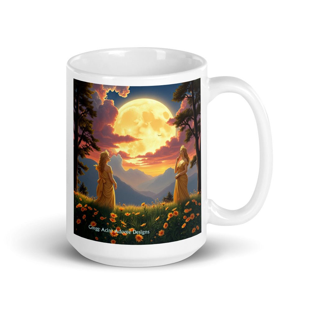 Ladies of the Moon White glossy mug - Gregg Acini Adoree Designs - Mug