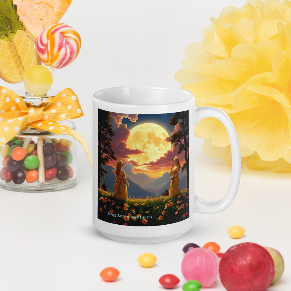 Ladies of the Moon White glossy mug - Gregg Acini Adoree Designs - Mug