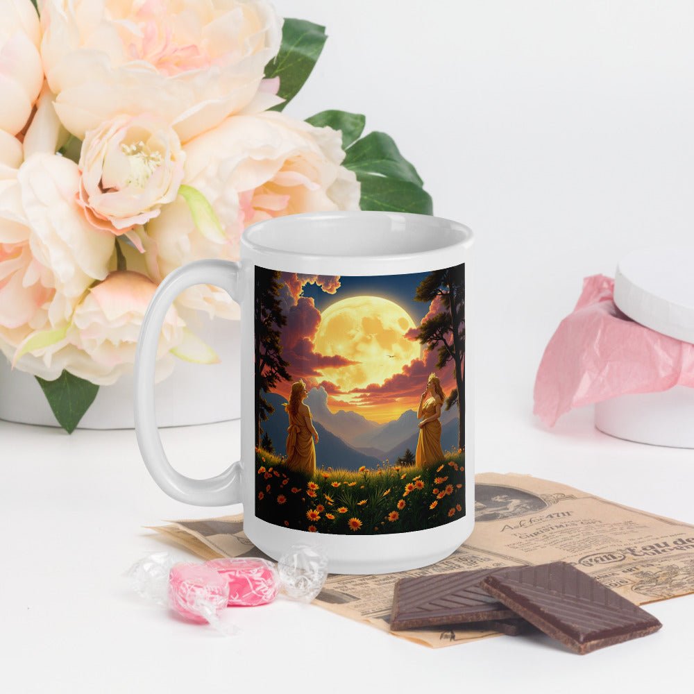 Ladies of the Moon White glossy mug - Gregg Acini Adoree Designs - Mug
