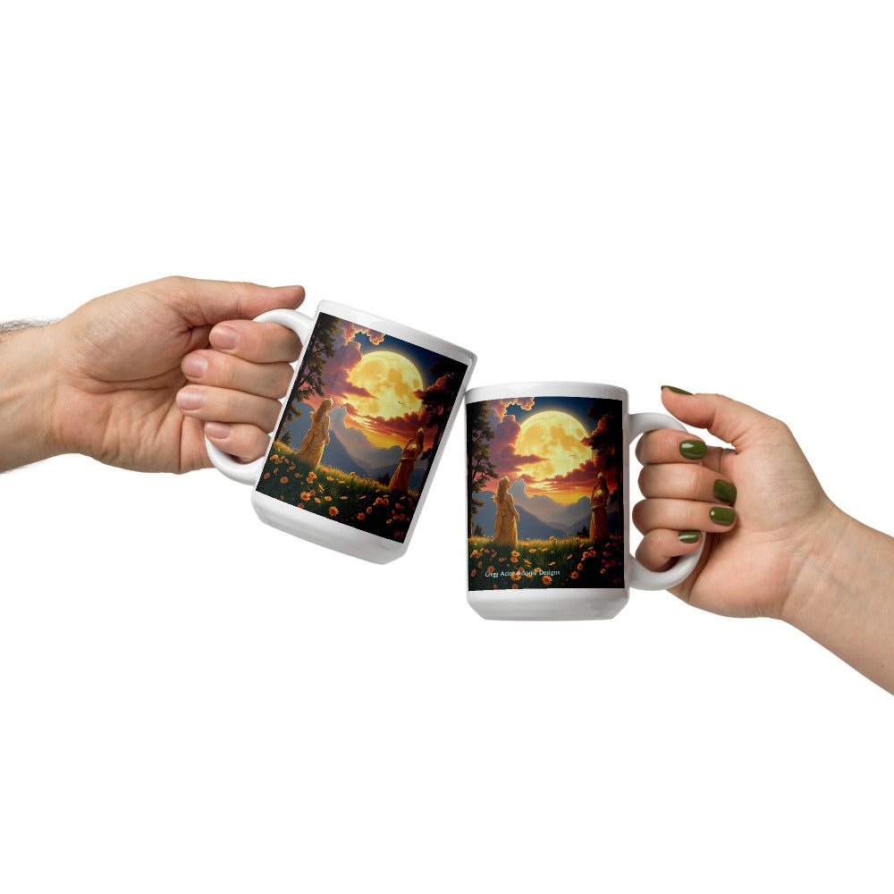 Ladies of the Moon White glossy mug - Gregg Acini Adoree Designs - Mug