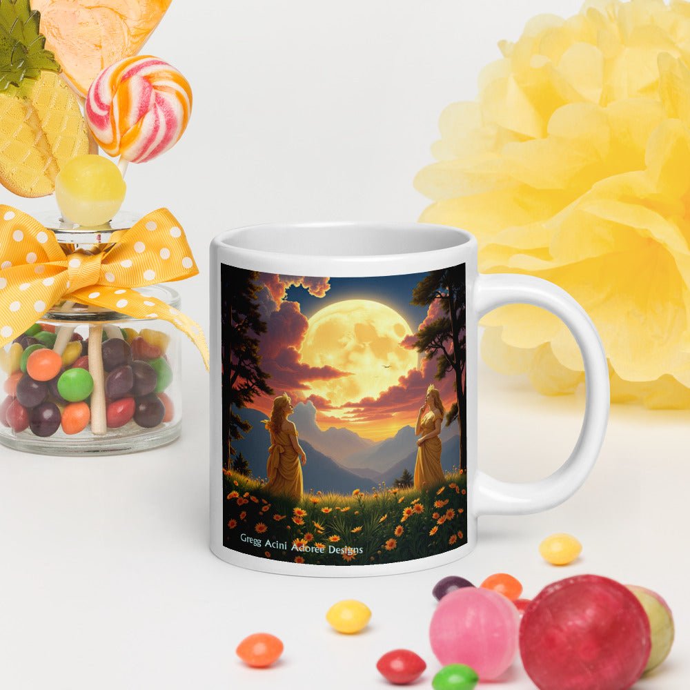 Ladies of the Moon White glossy mug - Gregg Acini Adoree Designs - Mug