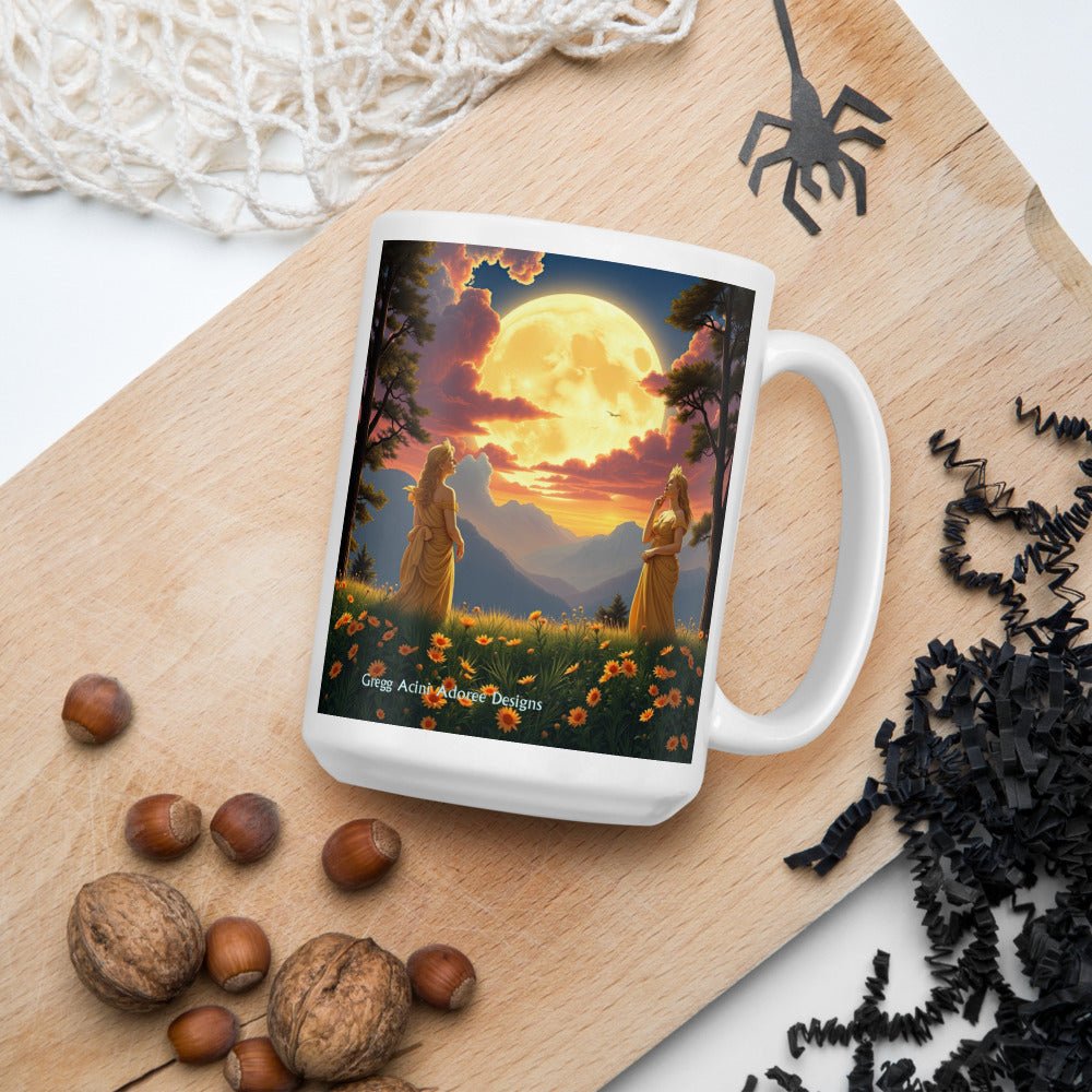 Ladies of the Moon White glossy mug - Gregg Acini Adoree Designs - Mug