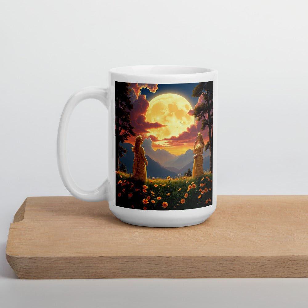 Ladies of the Moon White glossy mug - Gregg Acini Adoree Designs - Mug