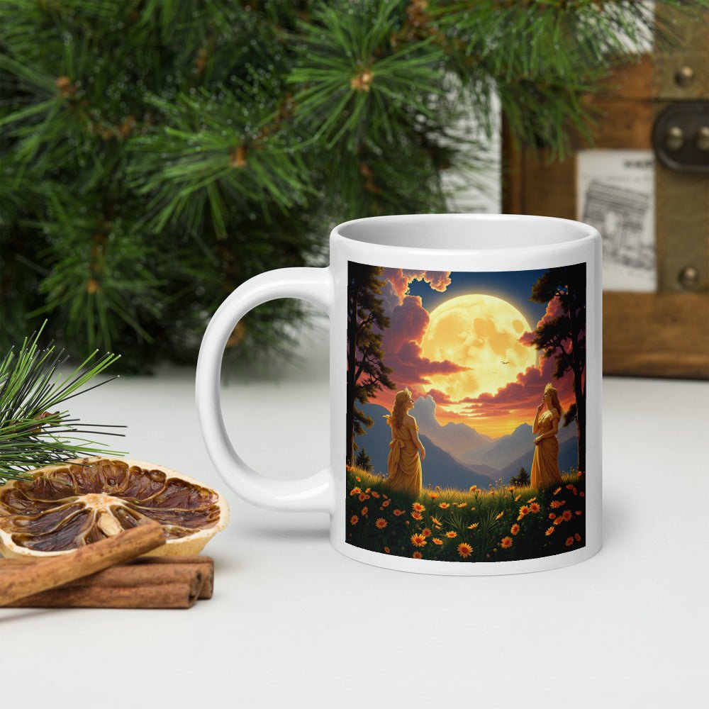 Ladies of the Moon White glossy mug - Gregg Acini Adoree Designs - Mug