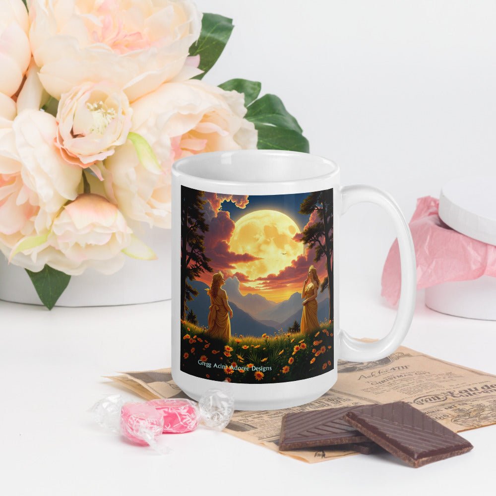 Ladies of the Moon White glossy mug - Gregg Acini Adoree Designs - Mug