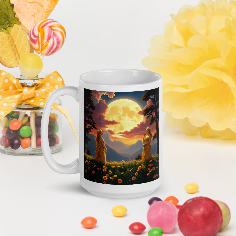 Ladies of the Moon White glossy mug - Gregg Acini Adoree Designs - Mug