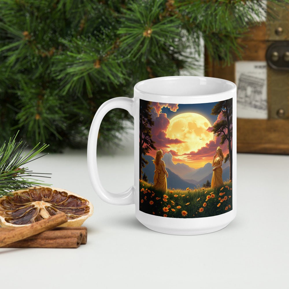 Ladies of the Moon White glossy mug - Gregg Acini Adoree Designs - Mug
