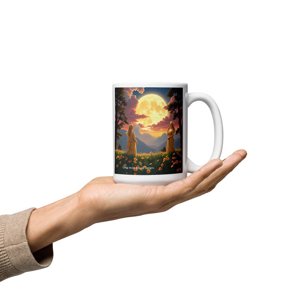 Ladies of the Moon White glossy mug - Gregg Acini Adoree Designs - Mug