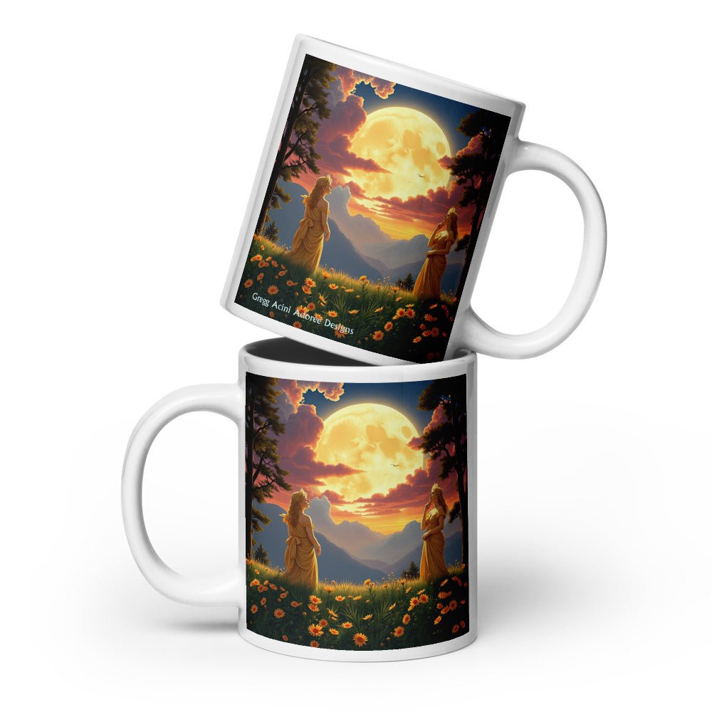 Ladies of the Moon White glossy mug - Gregg Acini Adoree Designs - Mug