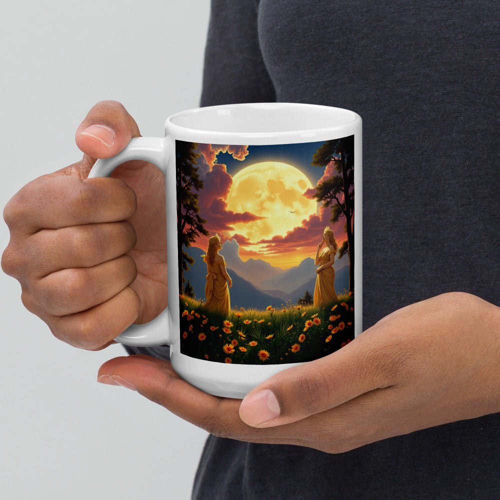Ladies of the Moon White glossy mug - Gregg Acini Adoree Designs - Mug