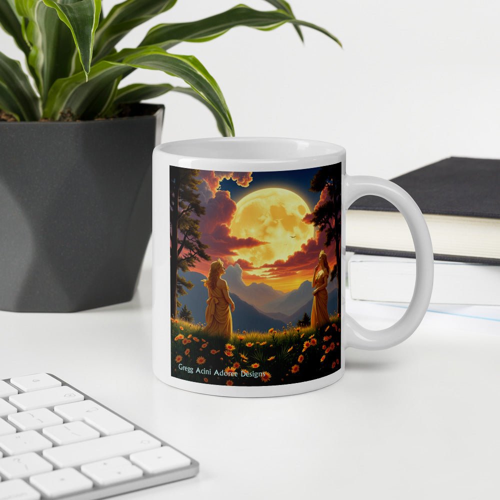 Ladies of the Moon White glossy mug - Gregg Acini Adoree Designs - Mug