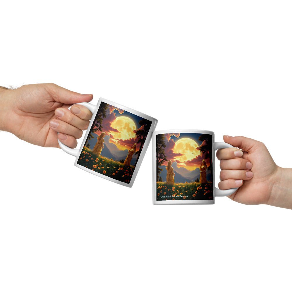 Ladies of the Moon White glossy mug - Gregg Acini Adoree Designs - Mug