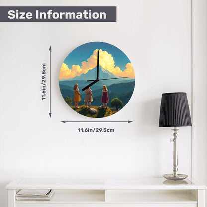Ladies of the Mountain MDF Wall Clock (Made in USA) - Gregg Acini Adoree Designs - Wall Clock